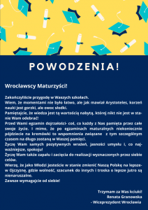 życzenia dla maturzystów